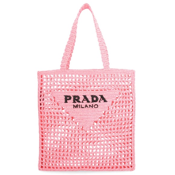 Prada Handbags - New Prada Raffia Crochet Tote Bag